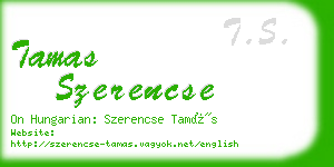 tamas szerencse business card